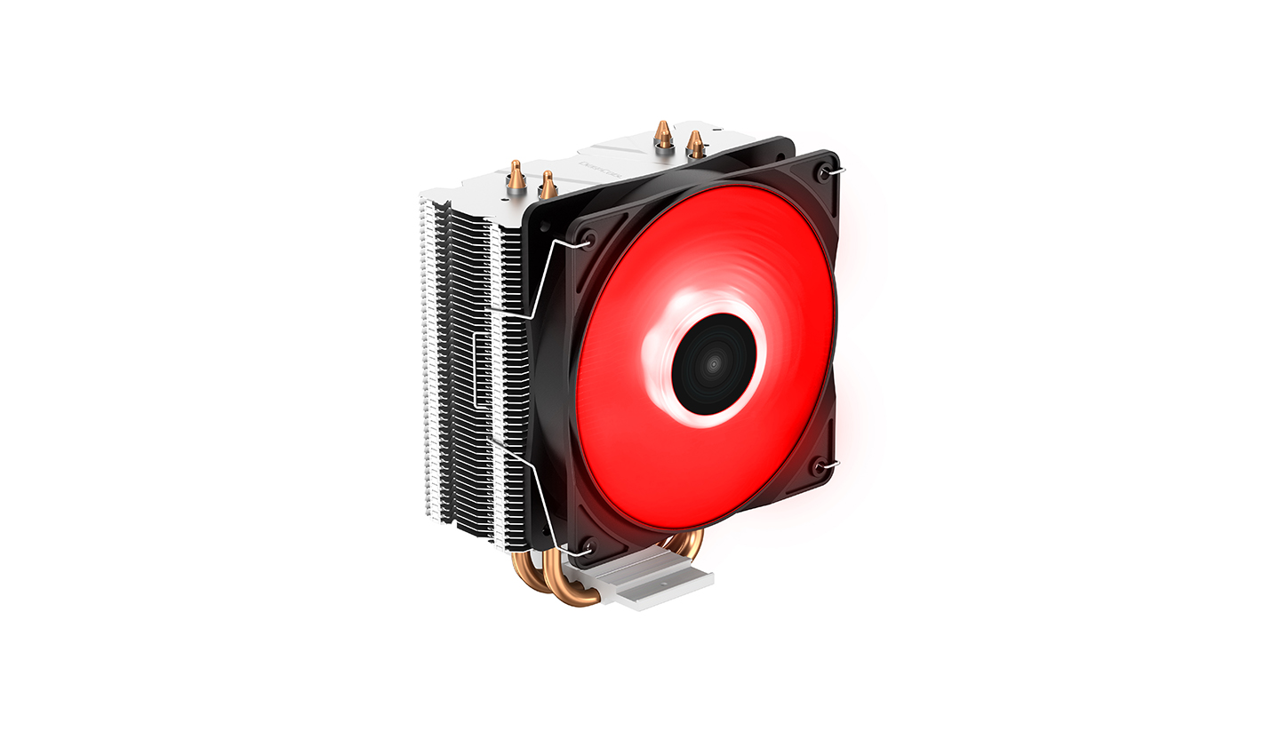 

Кулер для процессора DeepCool GAMMAXX 400 V2 Red для Socket/115x/1200/1700/1851/AM4/AM5, 120 мм, 1650rpm, 27.8 дБА, 180 Вт, 4-pin PWM, Al+Cu, Red LED, GAMMAXX 400 V2 Red