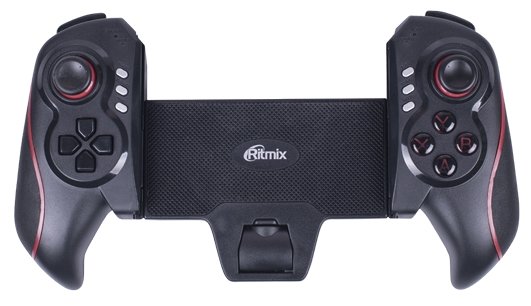 Геймпад Ritmix GP-050BTH, беспроводной, черный/красный (GP-050BTH) б/у, следы эксплуатации, потёртости, отказ от покупки, полный комплект