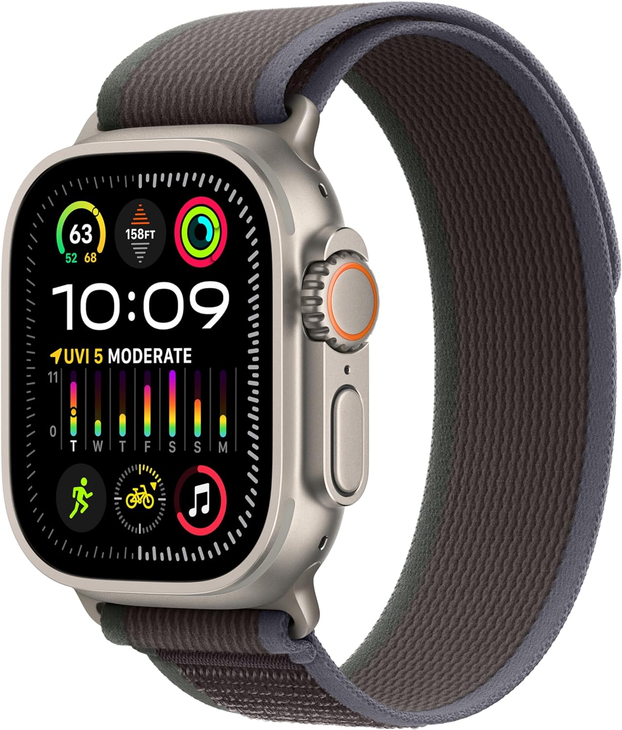 

Смарт-часы Apple Watch Ultra 2 A2986 49мм M/L OLED, черный/синий (MRF63LL/A), Watch Ultra 2 A2987 49мм M/L