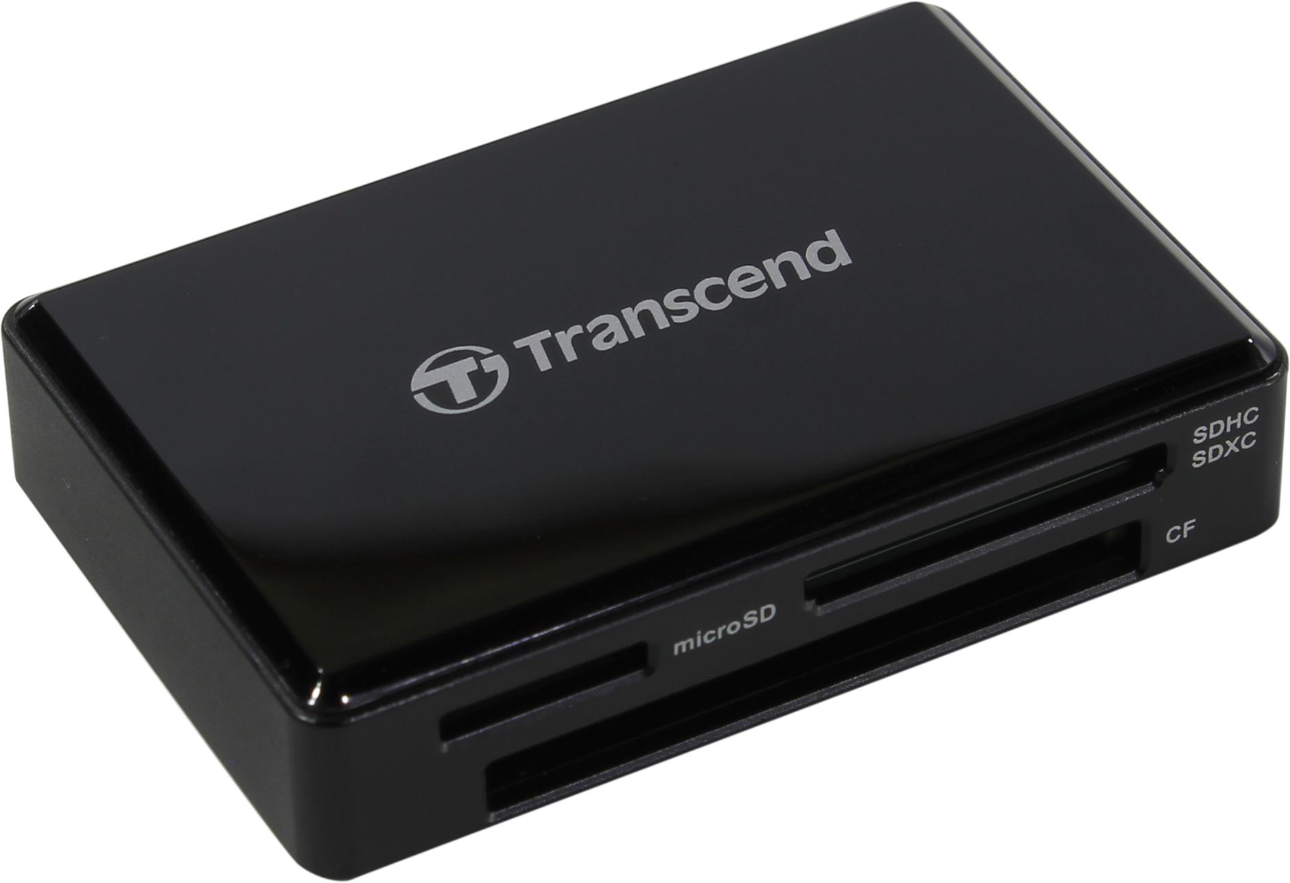 Картридер внешний Transcend RDF8, мультиформатный, USB 3.0, черный (TS-RDF8K2) - фото 1