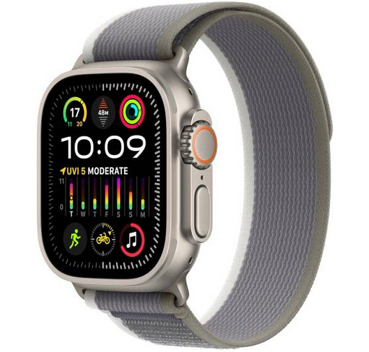 

Смарт-часы Apple Watch Ultra 2 49мм M/L OLED, титановый/зеленый/серый Trail Loop (MRFP3ZA/A), Watch Ultra 2 49мм M/L