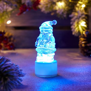 

Фигура светодиодная Neon-Night Санта Клаус, высота: 8 см, батарейки в комплекте, цвет подсветки: RGB, питание: 3xLR44, пластик (501-040), Санта Клаус