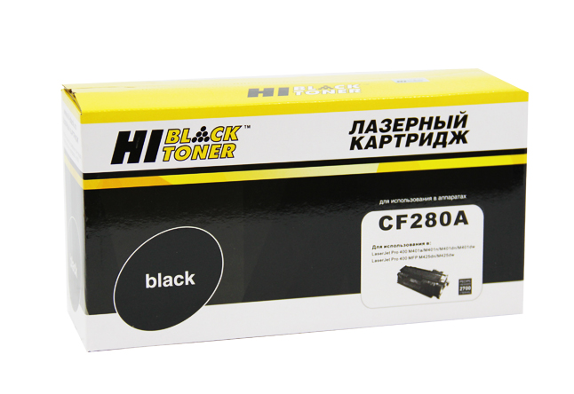 

Картридж лазерный Hi-Black HB-CF280A (CF280A), черный, 2700 страниц, совместимый для LaserJet Pro 400 M401 / M425dn / M425dw