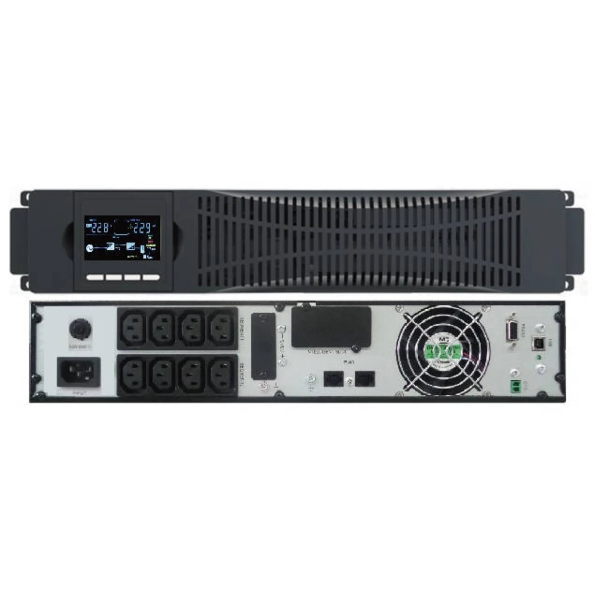 ИБП SNR ELEMENT II SNR-UPS-ONRT-1500-XL36, 1500 В·А, 1.5 кВт, IEC, розеток - 8, USB, черный (SNR-UPS-ONRT-1500-XL36) (без аккумуляторов)