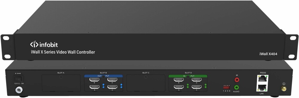 Контроллер видеостены Infobit iWall X404, Разрешение 1080Р, 4х4 HDMI, черный (iWall X404)