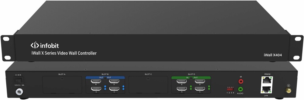 

Контроллер видеостены Infobit iWall X404, Разрешение 1080Р, 4х4 HDMI, черный (iWall X404), iWall X404