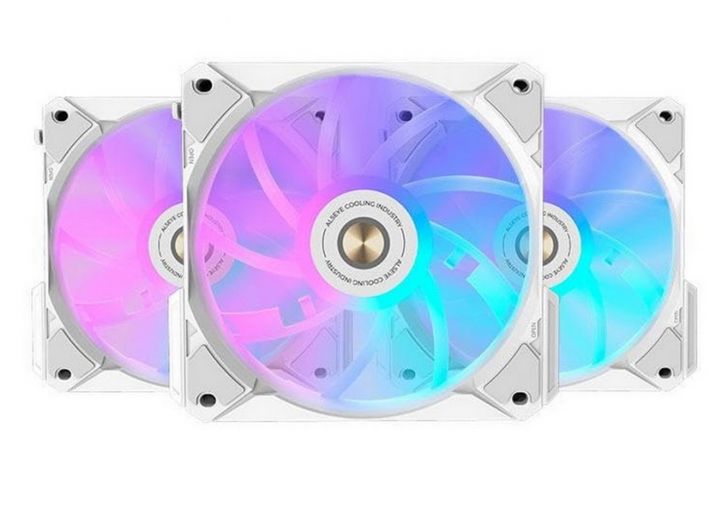 

Комплект вентиляторов Alseye i12W-K3, 120 мм, 1800rpm, 33.2 дБ, 4-pin PWM, 3шт, белый, ARGB подсветка (i12W-K3), i12W-K3