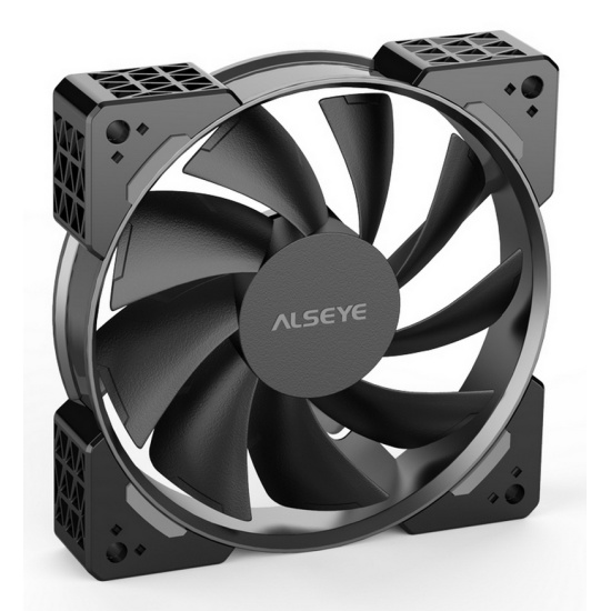 

Вентилятор Alseye N12-B, 120 мм, 1800rpm, 37.8 дБ, 4-pin PWM, 1шт, черный (N12-B), N12-B