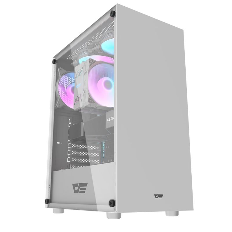 

Корпус darkFlash DK100, ATX, Midi-Tower, USB 3.0, белый, без БП (DK100-WH), DK100