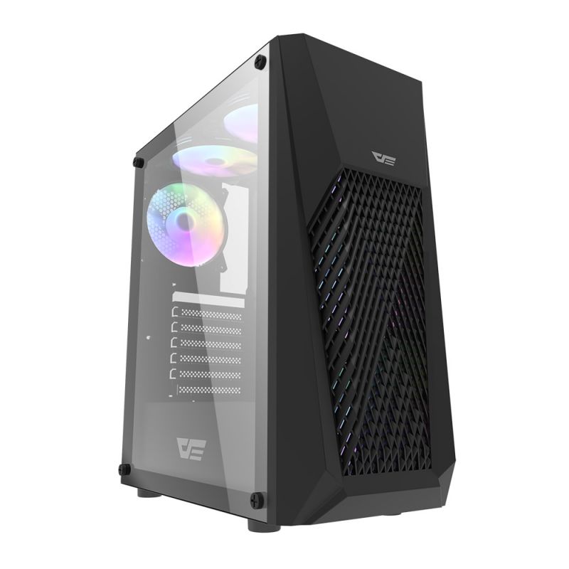 Корпус darkFlash DK150, ATX, Midi-Tower, USB 3.0, черный, без БП (DK150-BK)