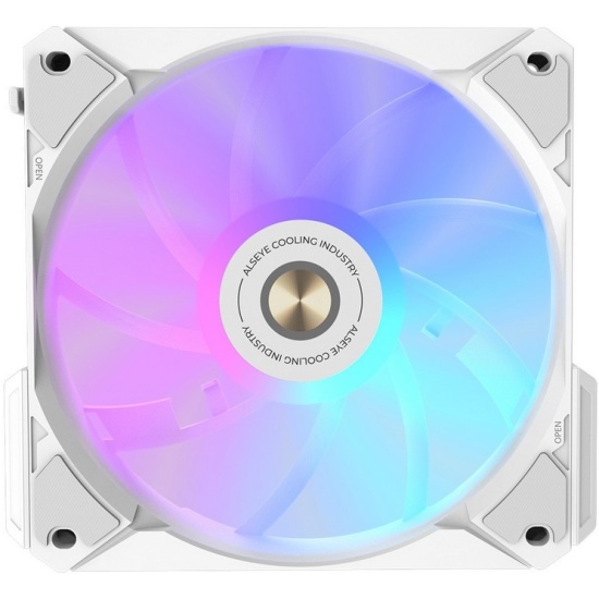 

Вентилятор Alseye i12W, 120 мм, 1800rpm, 33.2 дБ, 4-pin PWM, 1шт, белый, ARGB подсветка (i12W), i12W