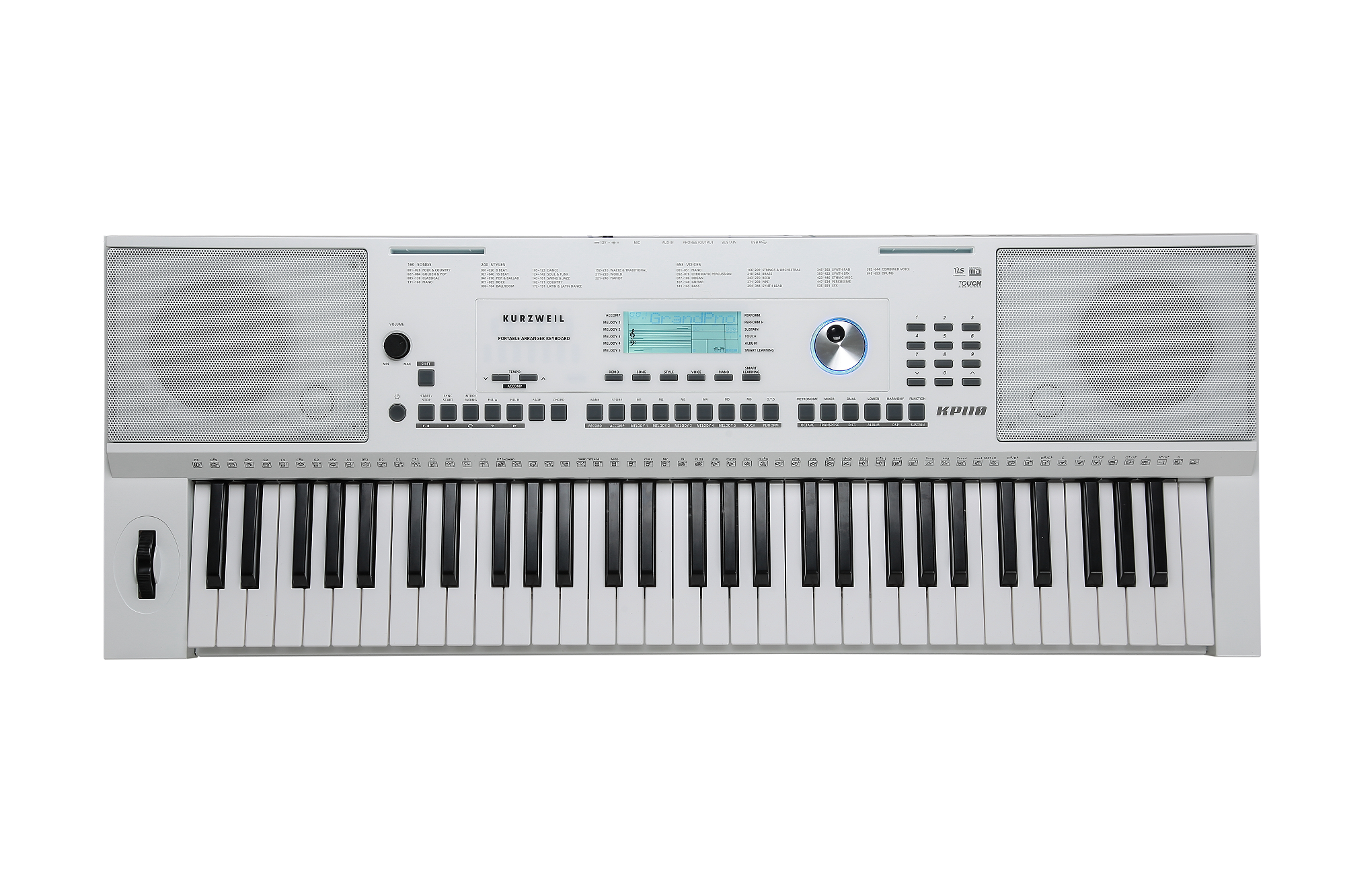 Синтезатор Kurzweil KP110 WH, клавиш 61 шт., белый