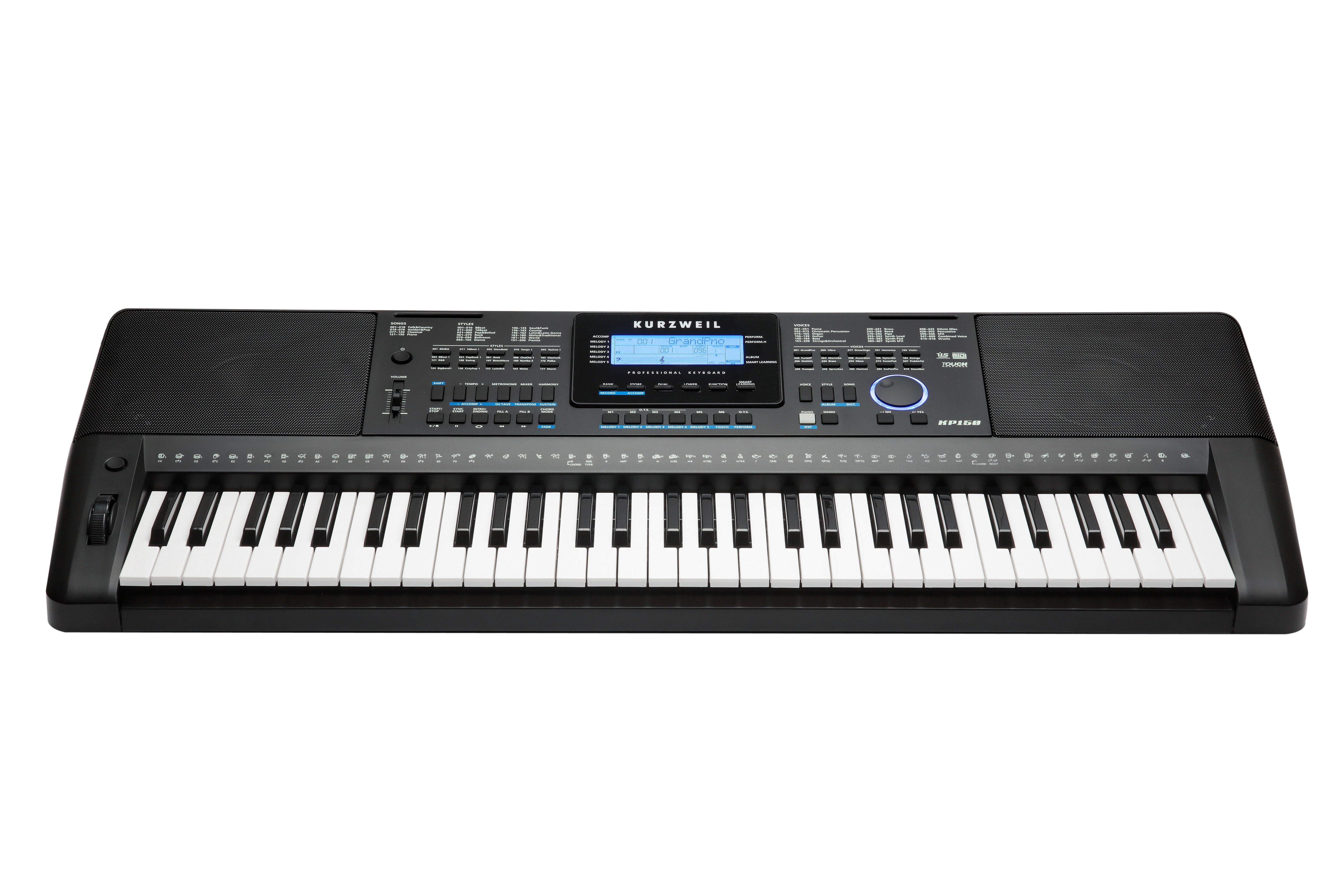 Синтезатор Kurzweil KP150 LB, клавиш 61 шт., черный