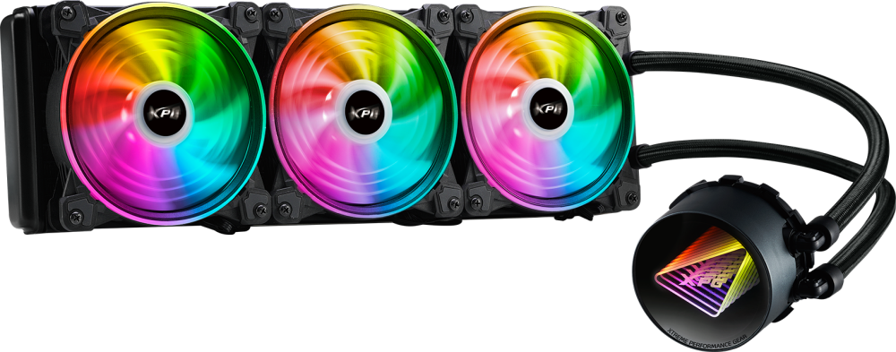 

Жидкостное охлаждение XPG Levante X 360 для Socket 115x/1200/1700/AM5/AM4, 3x120 мм, ARGB, черный (LEVANTEX360-BKCWW), Levante X 360