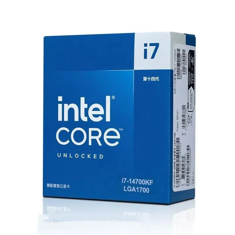 

Процессор Intel Core i7-14700KF Raptor Lake Refresh, 20/28T, 3400MHz 33Mb TDP-125 Вт/253 Вт LGA1700 BOX (без кулера) (BX8071514700KF), 14700KF