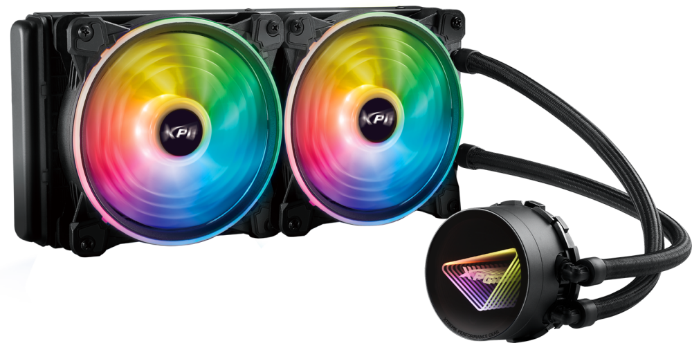 

Жидкостное охлаждение XPG Levante X 240 для Socket 115x/1200/1700/AM5/AM4, 2x120 мм, ARGB, черный (LEVANTEX240-BKCWW), Levante X 240