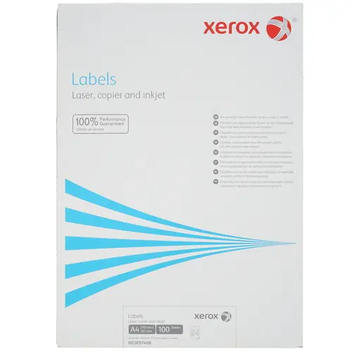 Наклейки Xerox, 7x3.7 см, 24 шт. на листе A4