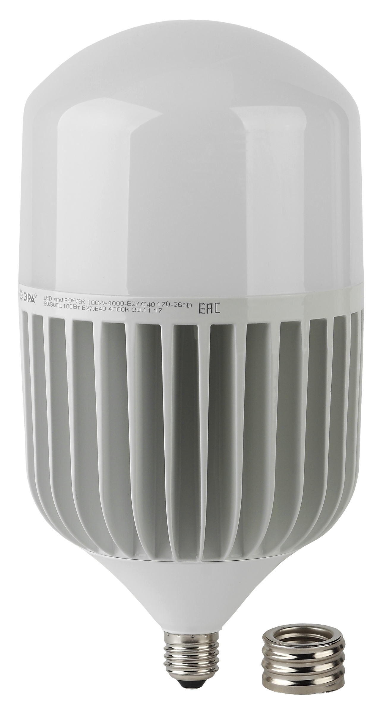 Лампа светодиодная E27 колокол/T160, 100 Вт, 4000 K / нейтральный свет, 220 В, ЭРА (Б0056122)