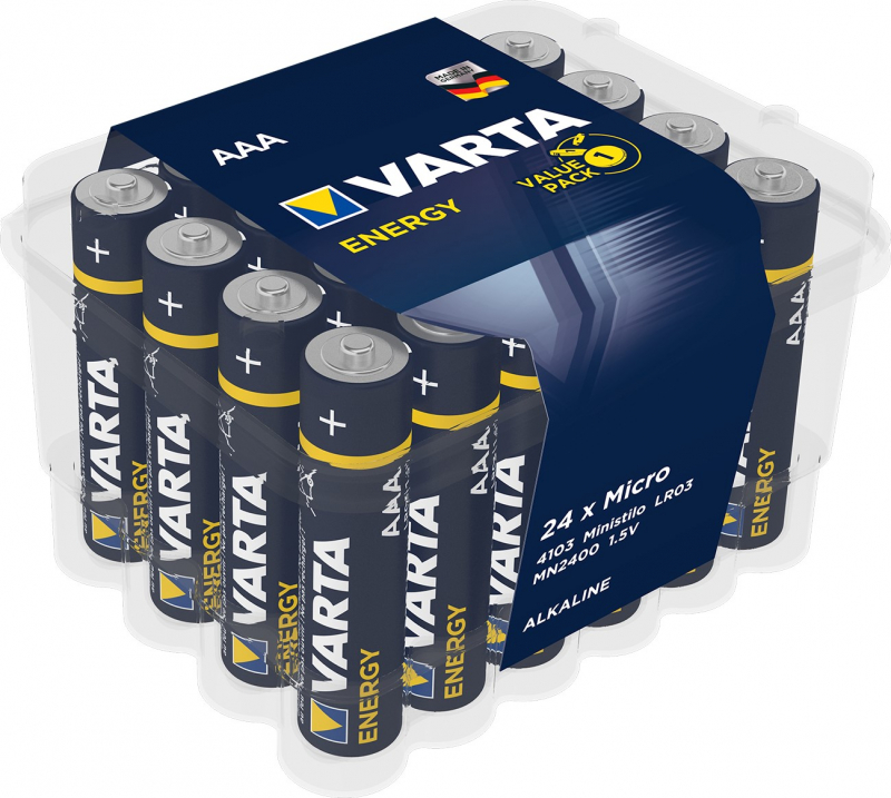 

Батарейка Varta Energy, AAA (LR03), 1.5V, 24 шт. (04103229224)