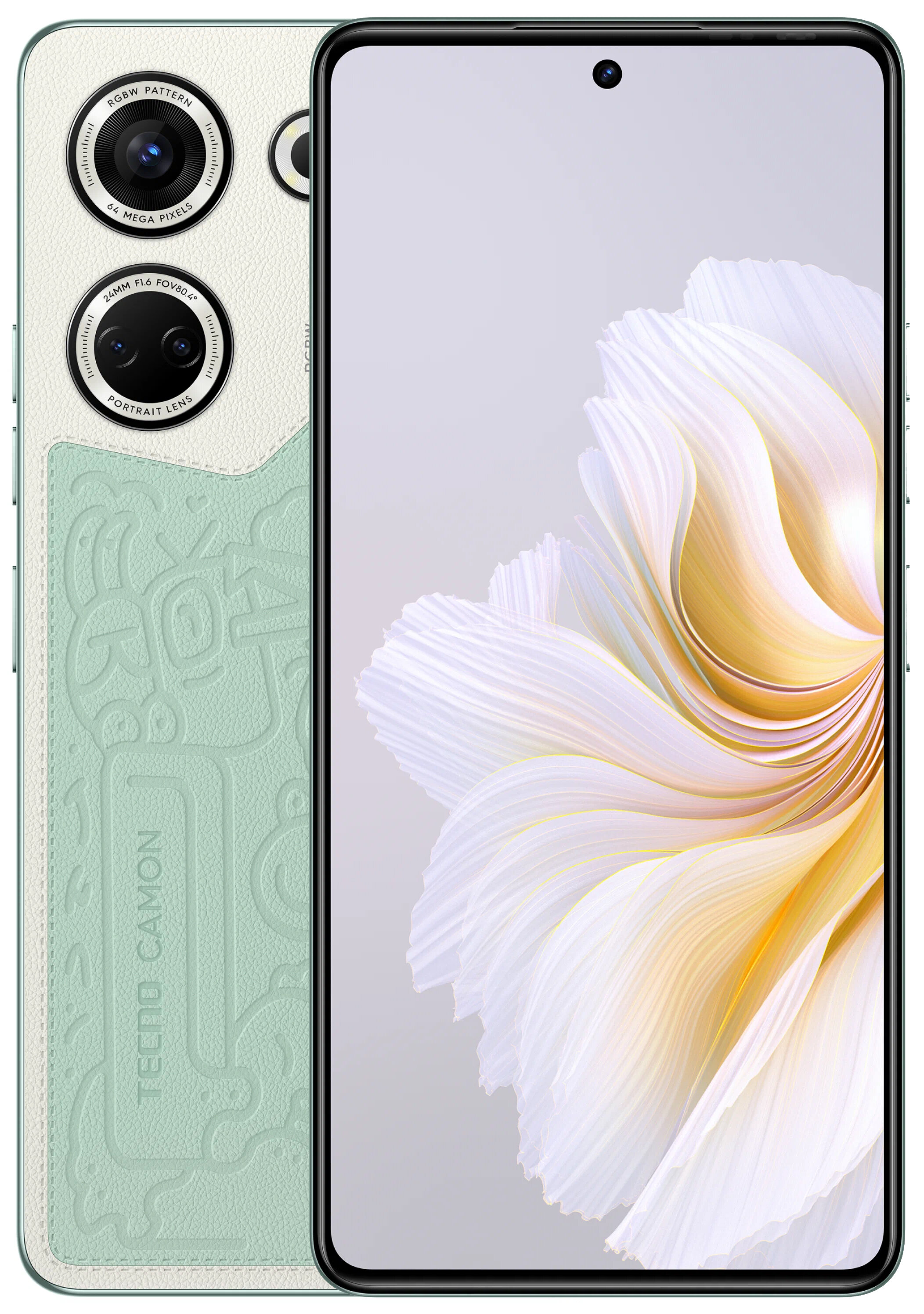 

Смартфон Tecno CAMON 20, 6.67" 2400x1080 AMOLED, MediaTek Helio G85, 8Gb RAM, 256Gb, 3G/4G, Wi-Fi, BT, 3xCam, 2-Sim, 5000 мА⋅ч, USB Type-C, Android 13, зеленый, CAMON 20