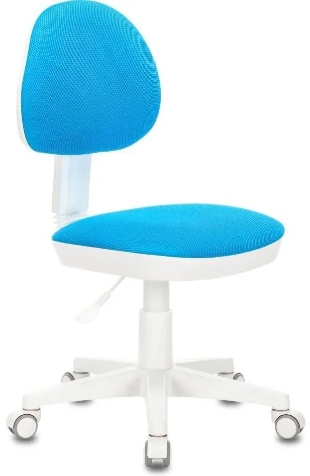 Кресло детское Бюрократ KD-3 белый/голубой (KD-3/WH/TW-55)