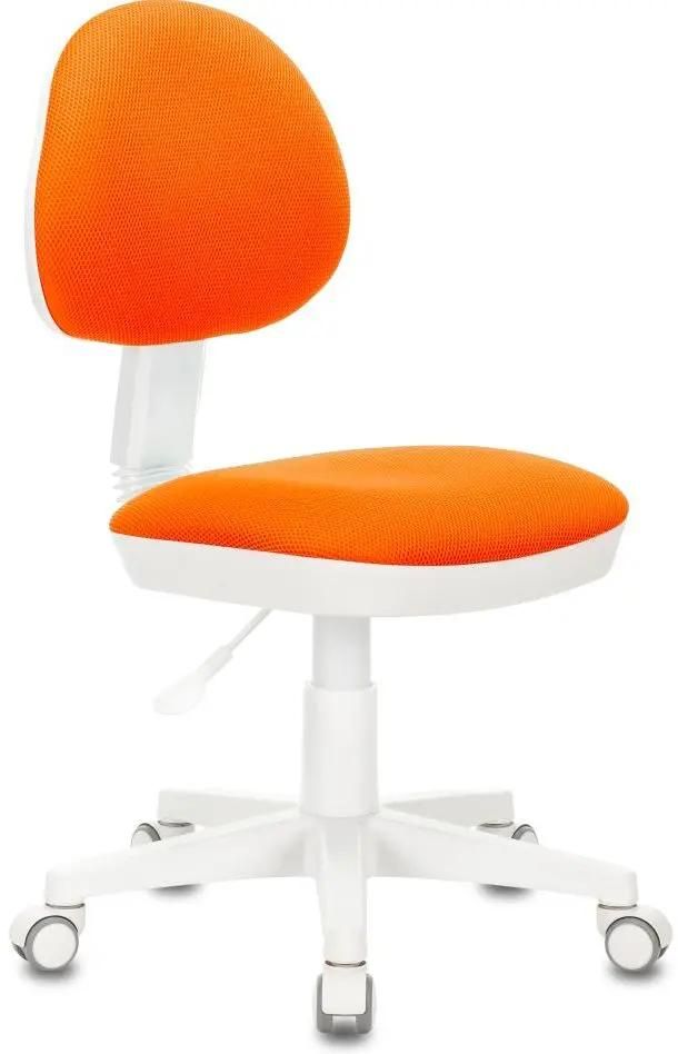 Кресло детское Бюрократ KD-3 белый/оранжевый (KD-3/WH/TW-96-1)