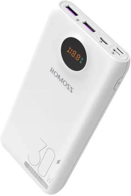 Портативный аккумулятор (Powerbank) Romoss SW20S Pro, 20 А·ч, 3xUSB, 5А, QC, белый (1746355)