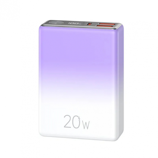 

Портативный аккумулятор (Powerbank) USAMS US-CD192, 10 А·ч, 3xUSB, Type-C, QC, PD, фиолетовый (10KCD19203), US-CD192