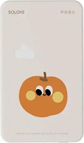 

Портативный аккумулятор (Powerbank) Solove W9, 5 А·ч, 1xUSB, 3А, Type-C, QC, PD, QI, бежевый (W9 BEIGE APPLE), W9