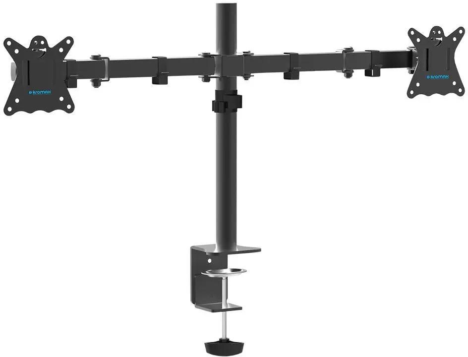 

Кронштейн настольный для мониторов KROMAX CASPER-508, 10"-34", 2-монитора, VESA 75x75мм-100x100мм, наклонный, поворотный, портрет-альбом, до 10 кг, черный (90421), CASPER-508