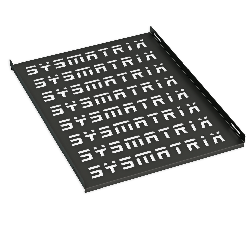 

Полка стационарная SYSMATRIX глубина 30 см до 60 кг 1U черный, SH 4002.900 для напольных и настенных шкафов глубиной 450 мм (SH 4002.900), SH 4002.900