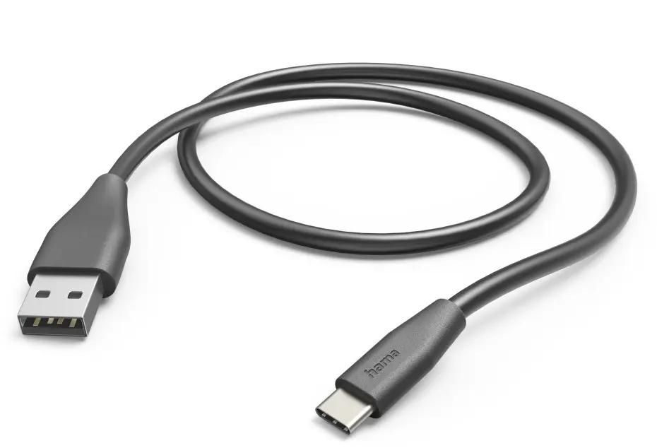 

Кабель USB-USB Type-C, 3А, 1.5 м, черный, Hama H-201595 (00201595), H-201595