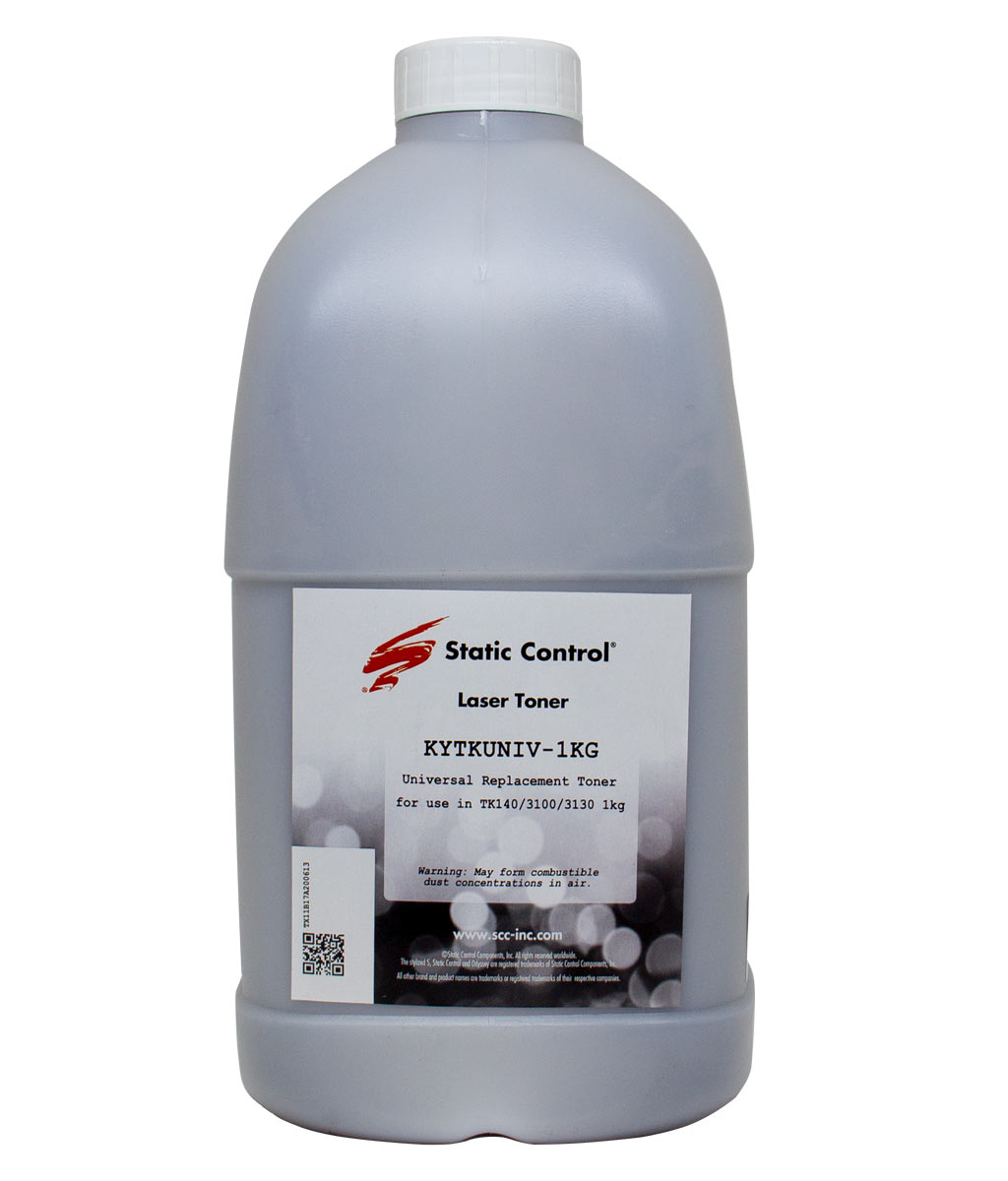 Тонер Static Control KYTKUNIV-1KG, бутыль 1 кг, черный