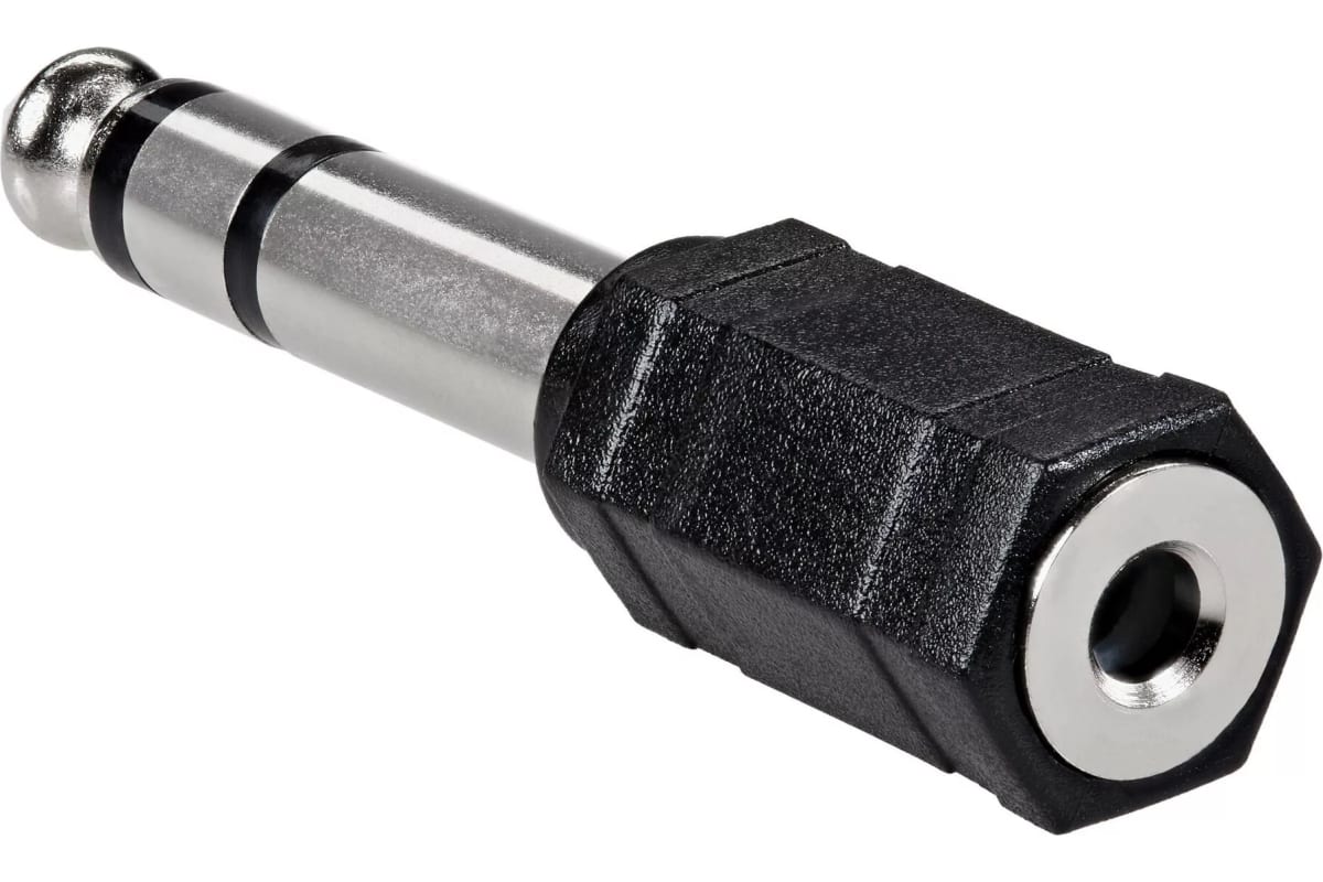 Переходник (адаптер) Jack 6.35mm(M) Jack 3.5mm(F), VCOM CA546