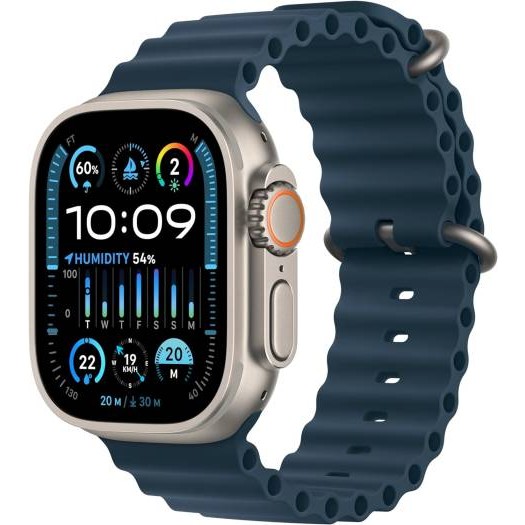 

Смарт-часы Apple Watch Ultra 2 A2986 49мм O/S OLED, титановый/синий Ocean Band (MREG3LL/A), Watch Ultra 2 A2986 49мм O/S