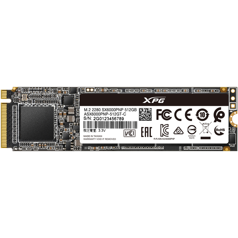 

Твердотельный накопитель (SSD) ADATA 512Gb SX6000 Pro, 2280, M.2, NVMe (ASX6000PNP-512GT-C)