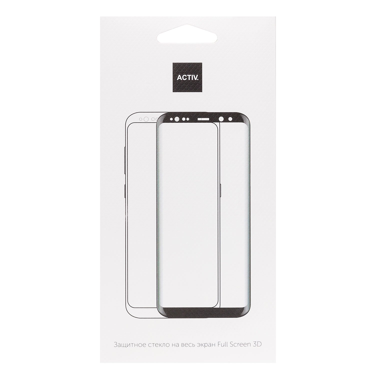 Защитное стекло Activ Clean Line для экрана смартфона Tecno Pova 4 Pro, FullScreen, поверхность глянцевая, черная рамка, 3D (213388)