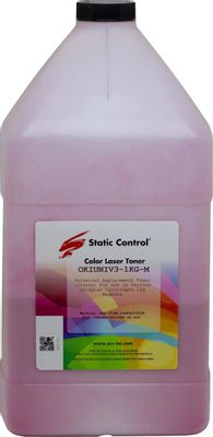 Тонер Static Control OKIUNIV3-1KG-M, канистра 1 кг, пурпурный, совместимый для OKI C3300N / 5500 / 9600 / 9650 / 9800 OKI C3300N / 5500 / 9600 / 9650 / 9800