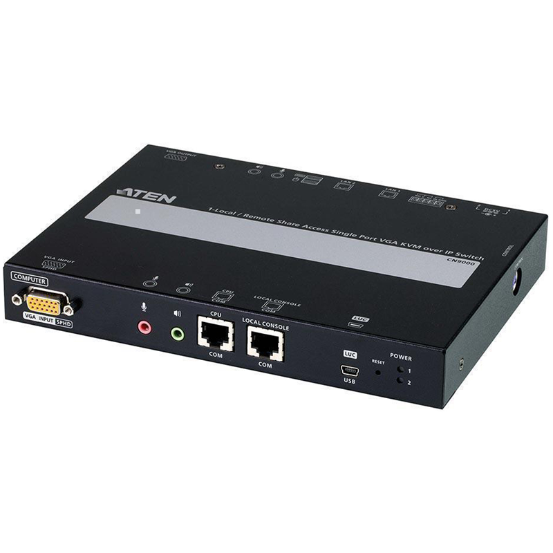 

Переключатель KVM (КВМ) ATEN CN9000, 1-ПК, VGA до 1920x1200, клавиатура USB, мышь PS/2 (CN9000-AT-G), CN9000