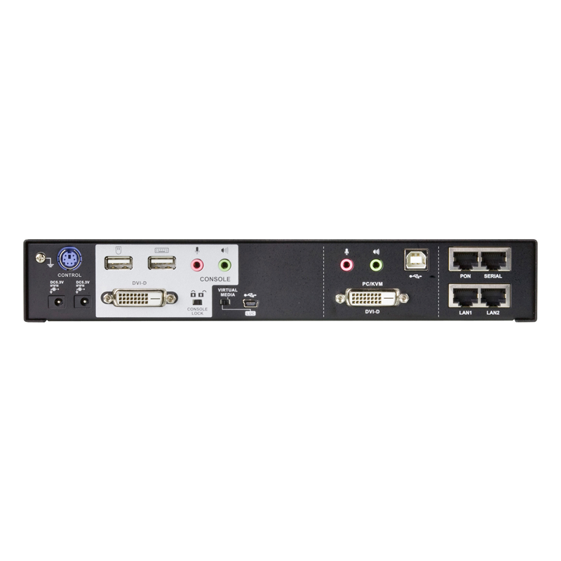 Переключатель KVM (КВМ) ATEN CN8600, 1-ПК, DVI до 1920x1200, клавиатура USB, мышь USB (CN8600-AT-G)