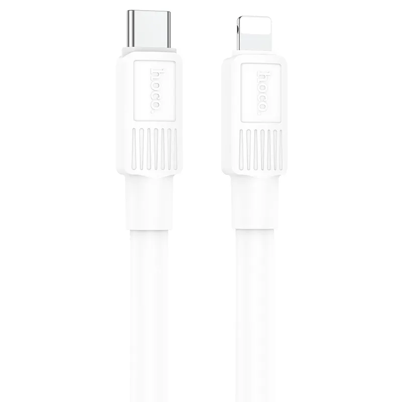 

Кабель USB Type-C(M)-Lightning 8-pin(M), 3А, Power Delivery 20 Вт, 1 м, белый, HOCO Solid X84, X84