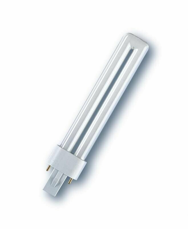 Лампа люминесцентная G23, 220V, 11 Вт, 900лм, 2700K/белый теплый, 80 Ra, LEDVANCE DULUX S (4099854123344)