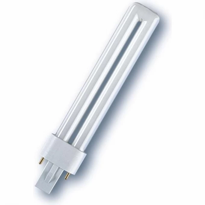 Лампа люминесцентная G23, 220V, 9 Вт, 600лм, 2700K/белый теплый, 80 Ra, LEDVANCE DULUX S (4099854123504)