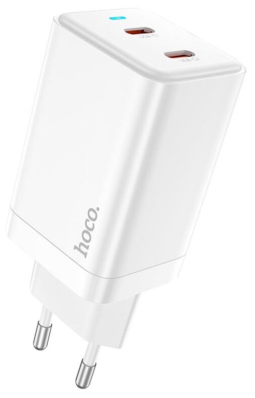 

Сетевое зарядное устройство Hoco N23 Starlight 25 Вт, 2xUSB type-C, Quick Charge, PD, 5А, белый (6931474761248), N23 Starlight