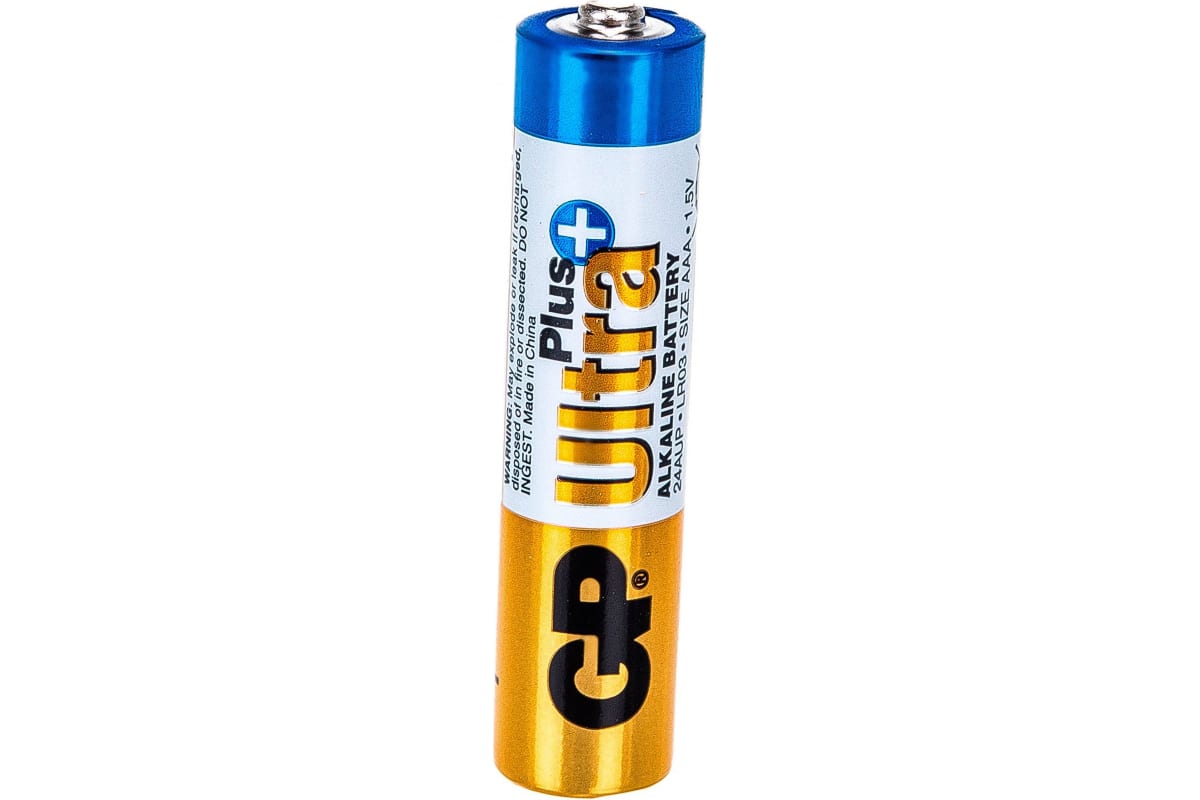 

Батарея GP Ultra Plus, AAA (LR03), 1.5V, 10 шт. (GP 24AUP-2CR10)