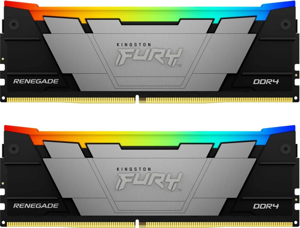 

Комплект памяти DDR4 DIMM 64Gb (2x32Gb), 3600MHz, CL18, 1.35V, Kingston, FURY Renegade Black RGB (KF436C18RB2AK2/64) Retail, KF436C18RB2AK2/64