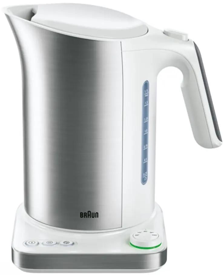 

Чайник электрический Braun Breakfast Collection WK5115 1.7л. 3 кВт, нержавеющая сталь, белый (WK5115WH), WK5115