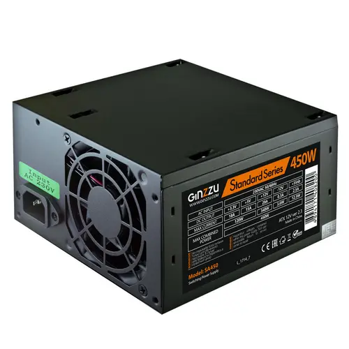 

Блок питания 450 Вт ATX Ginzzu SA450, 80 мм, Bulk (OEM) (SA450) б/у, после ремонта, следы эксплуатации, без комплекта, SA450