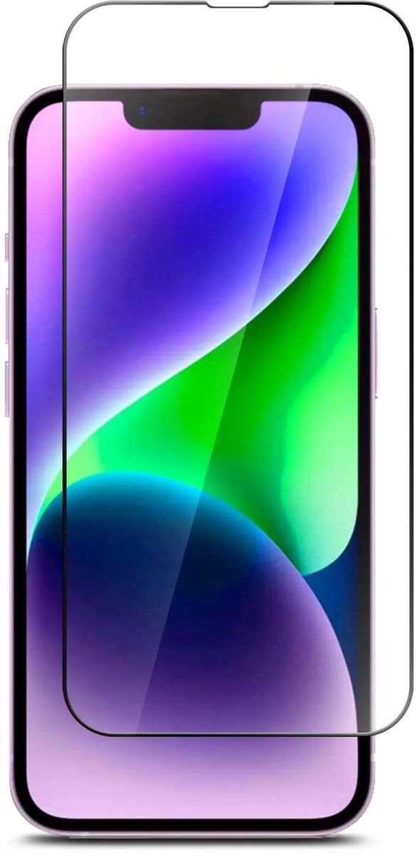 

Защитное стекло BoraSCO для экрана смартфона Apple iPhone 14 Plus, FullScreen, поверхность матовая, черная рамка (70829)