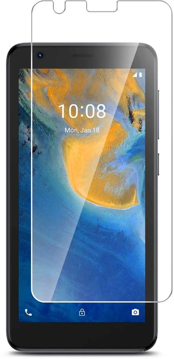

Защитное стекло BoraSCO Hybrid Glass для экрана смартфона ZTE Blade L9, FullScreen, ударопрочное, поверхность матовая, 2.5D (70012)